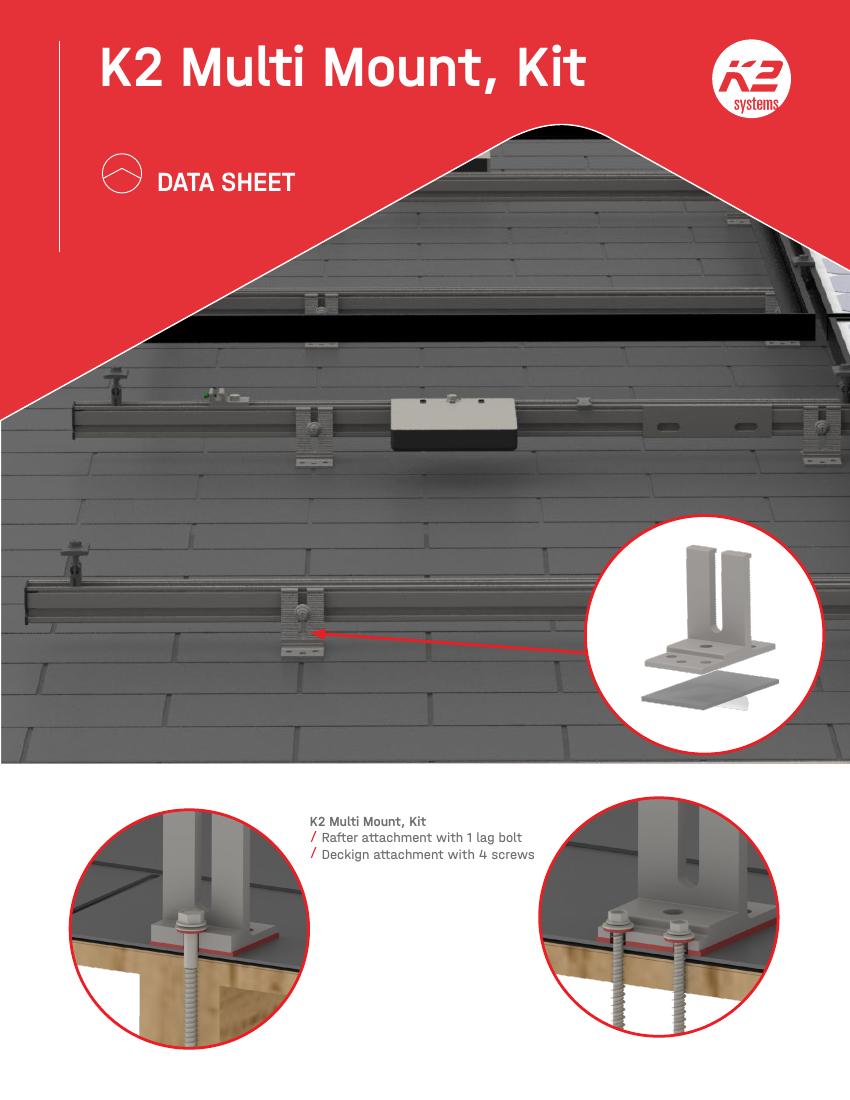 K2 Systems Multi Mount, Kit manufacturer specification sheet cover