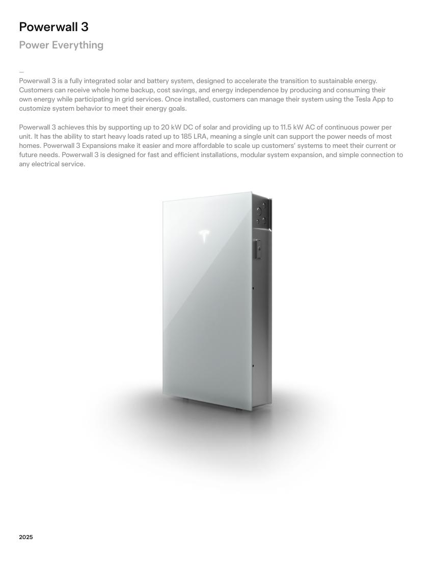 Tesla Powerwall 3 manufacturer specification sheet cover